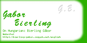 gabor bierling business card