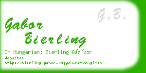 gabor bierling business card